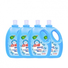 白猫高效洁净清新花香洗衣液 3kg*4瓶 整箱销售 新老包装...