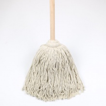 普通拖把木杆棉线家用老式吸水墩布酒店工厂物业专用大号圆头地拖